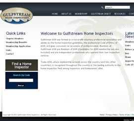 Gulfstream Home Inspectors - Joomla Development